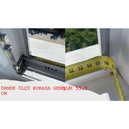 Pileli Sürgülü Sök-Tak İçten Takma Pratik Pencere Sineklik Beyaz Max 70 x 140