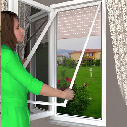 Pileli Sürgülü Sök-Tak İçten Takma Pratik Pencere Sineklik Beyaz Max 70 x 140