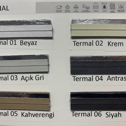 GECE GÜNDÜZ KARARTMA + TÜL Yapışkanlı Çerçeveli Plise Perde İstenilen Ölçüde 0-70 x 0-140 cm