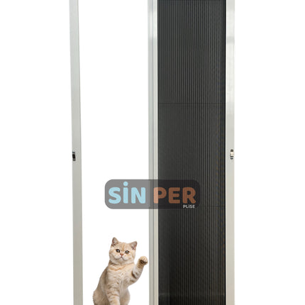 Klipsli Sök Tak Pileli Kedi Pencere Sinekliği Beyaz 0-90 cm x 0-210 cm İstenilen Ölçüde