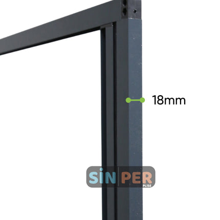 SLİM KASA 18 MM Pileli  Sürgülü Akordiyon Antrasit  Kapı Sinekliği 0-90 x 0-210 İstenilen Ölçüde