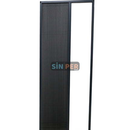SLİM KASA 18 MM Pileli  Sürgülü Akordiyon Antrasit  Kapı Sinekliği 0-90 x 0-210 İstenilen Ölçüde