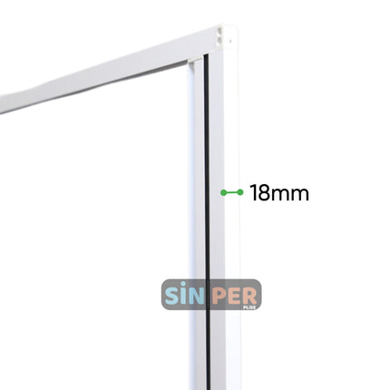 SLİM KASA 18 MM Pileli  Sürgülü Akordiyon Beyaz  Kapı Sinekliği 0-90 x 0-210 İstenilen Ölçüde