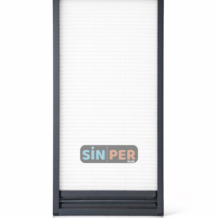 GECE GÜNDÜZ KARARTMA + TÜL Yapışkanlı Çerçeveli Plise Perde İstenilen Ölçüde 0-70 x 0-140 cm