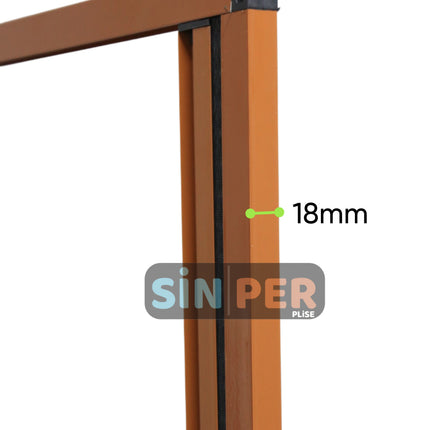 SLİM KASA 18 MM Pileli  Sürgülü Akordiyon Altınmeşe  Kapı Sinekliği 0-90 x 0-210 İstenilen Ölçüde